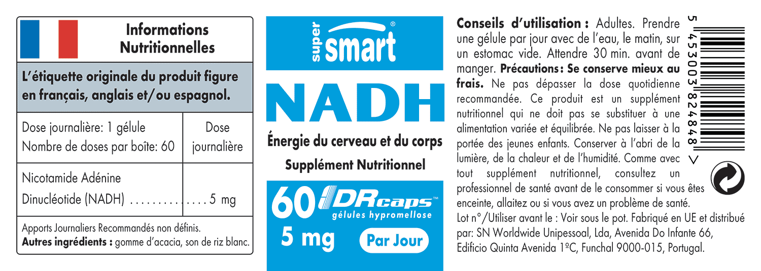 NADH 5 mg Supplément avec de Nombreux Bienfaits