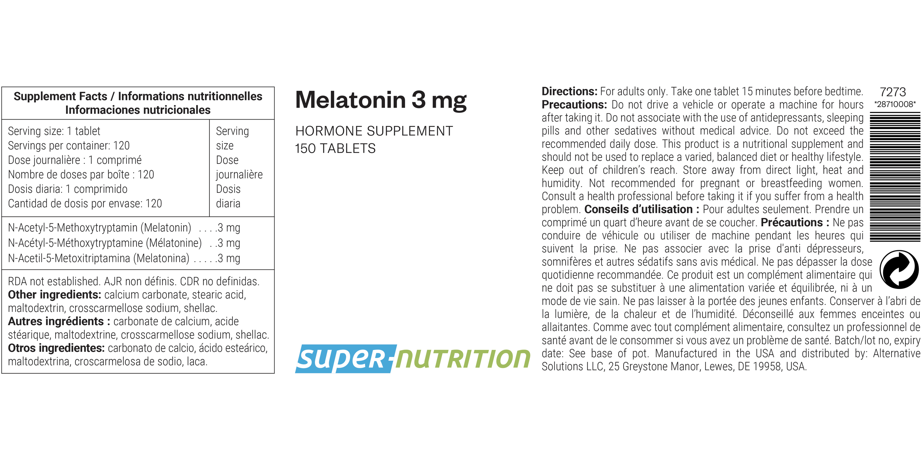 Melatonin 3 mg 150