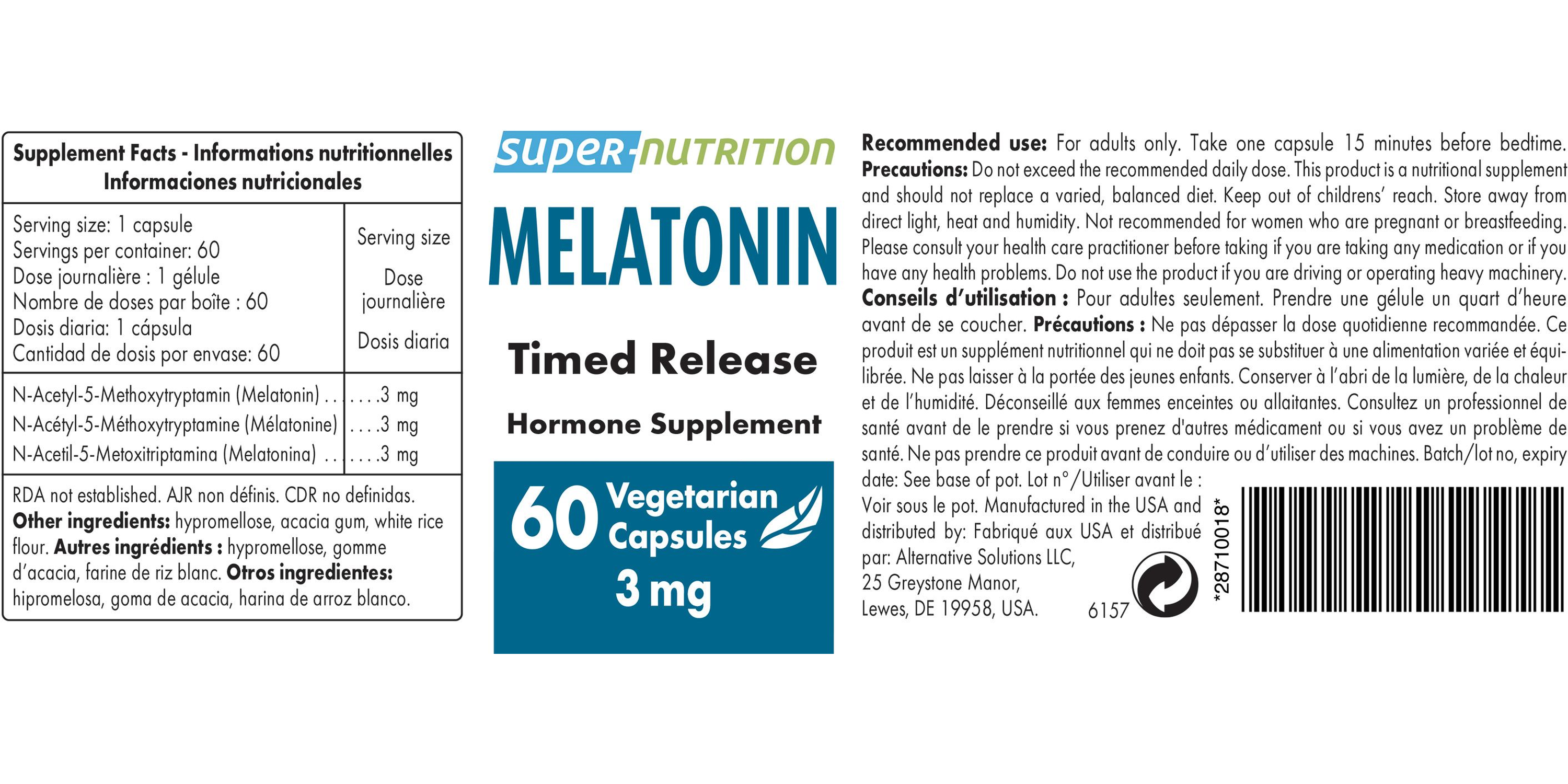 Melatonin 3 mg Timed Release