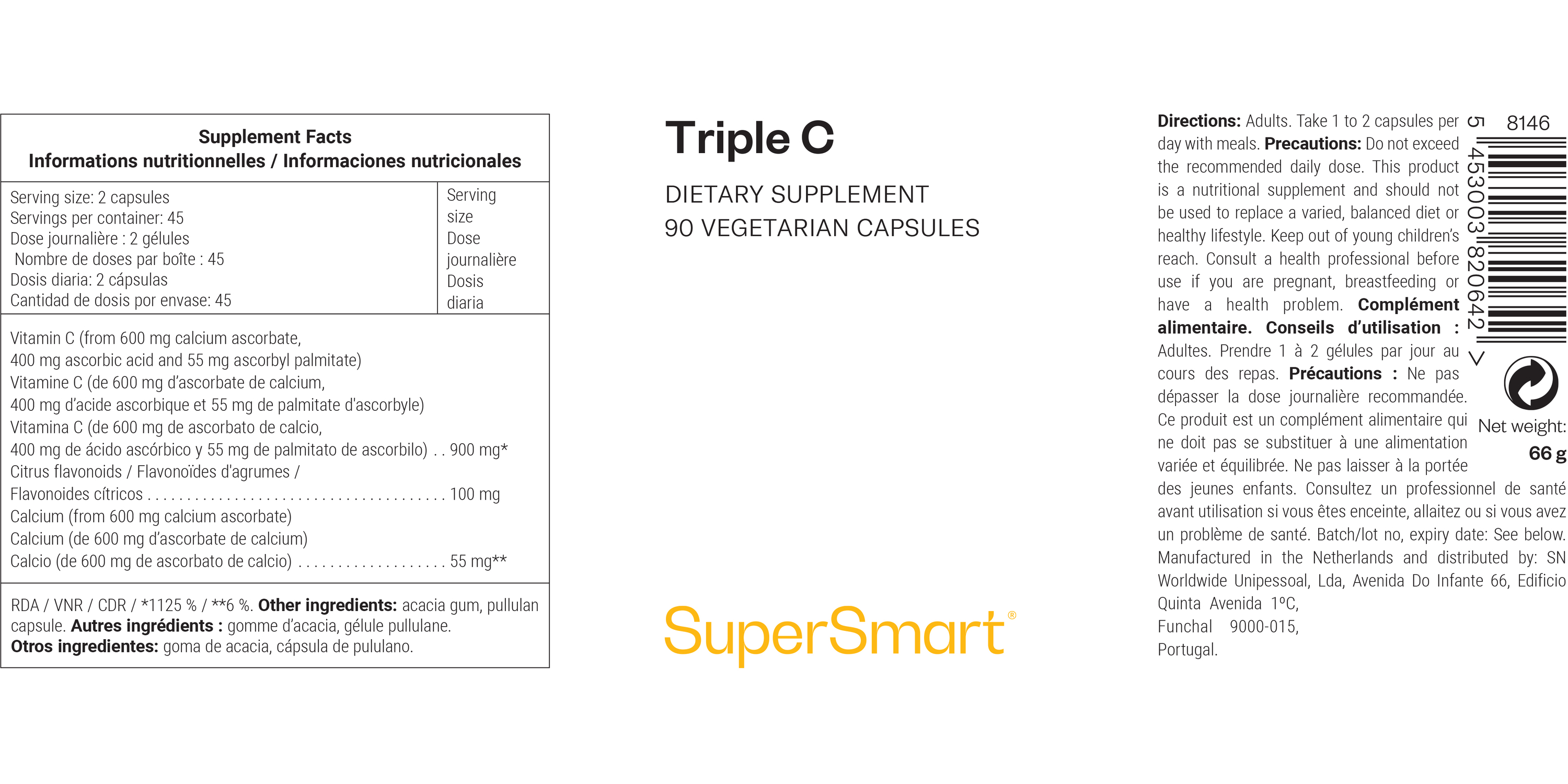 Complément alimentaire de vitamine C