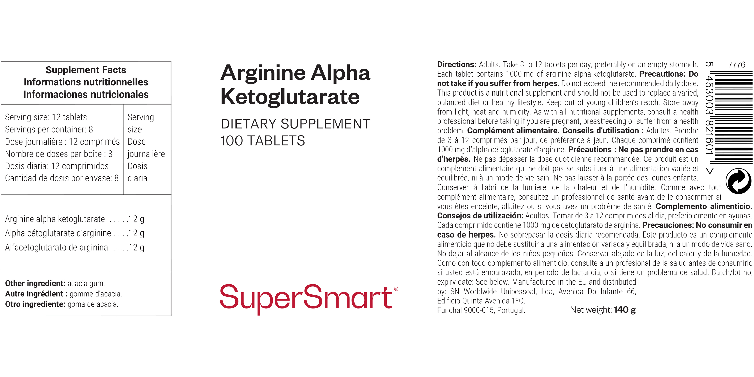 Arginine Alpha Ketoglutarate (AKG)