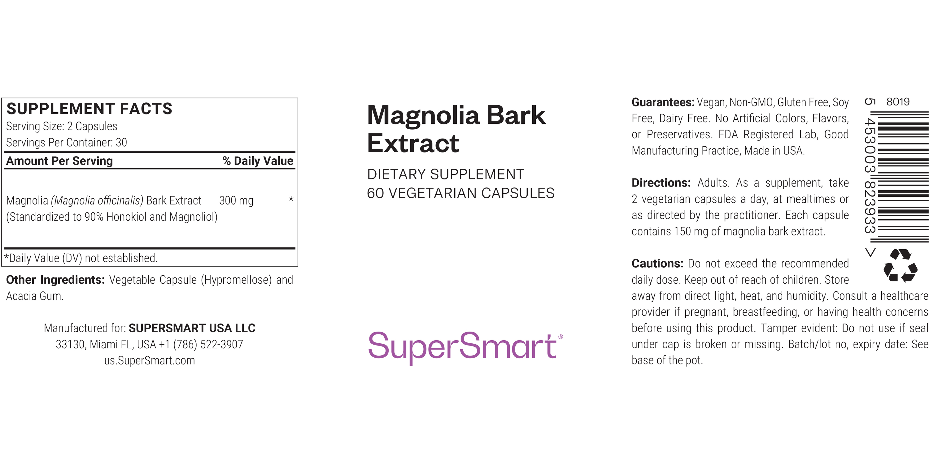 Suplemento Magnolia Bark Extract