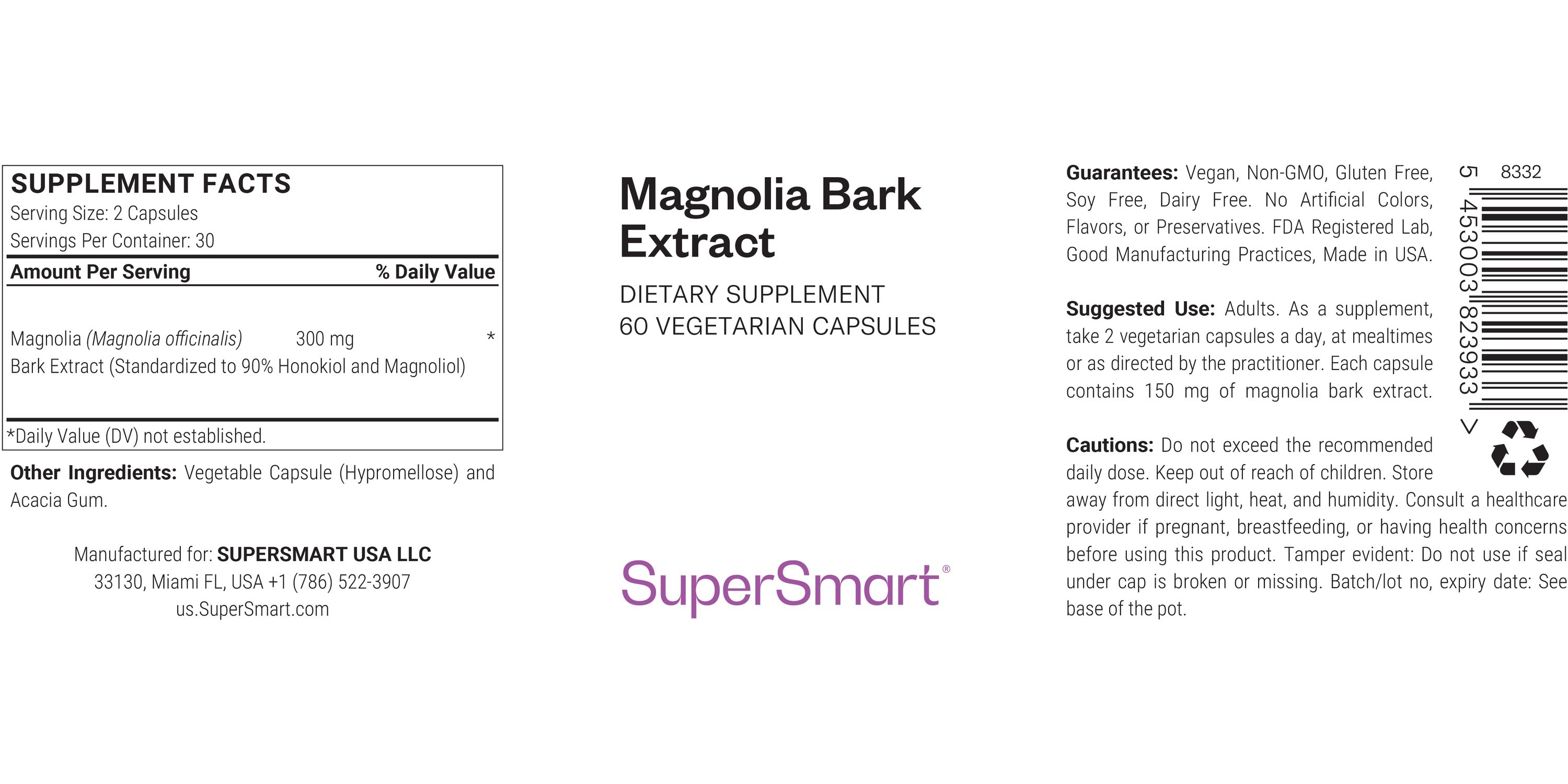 Suplemento Magnolia Bark Extract