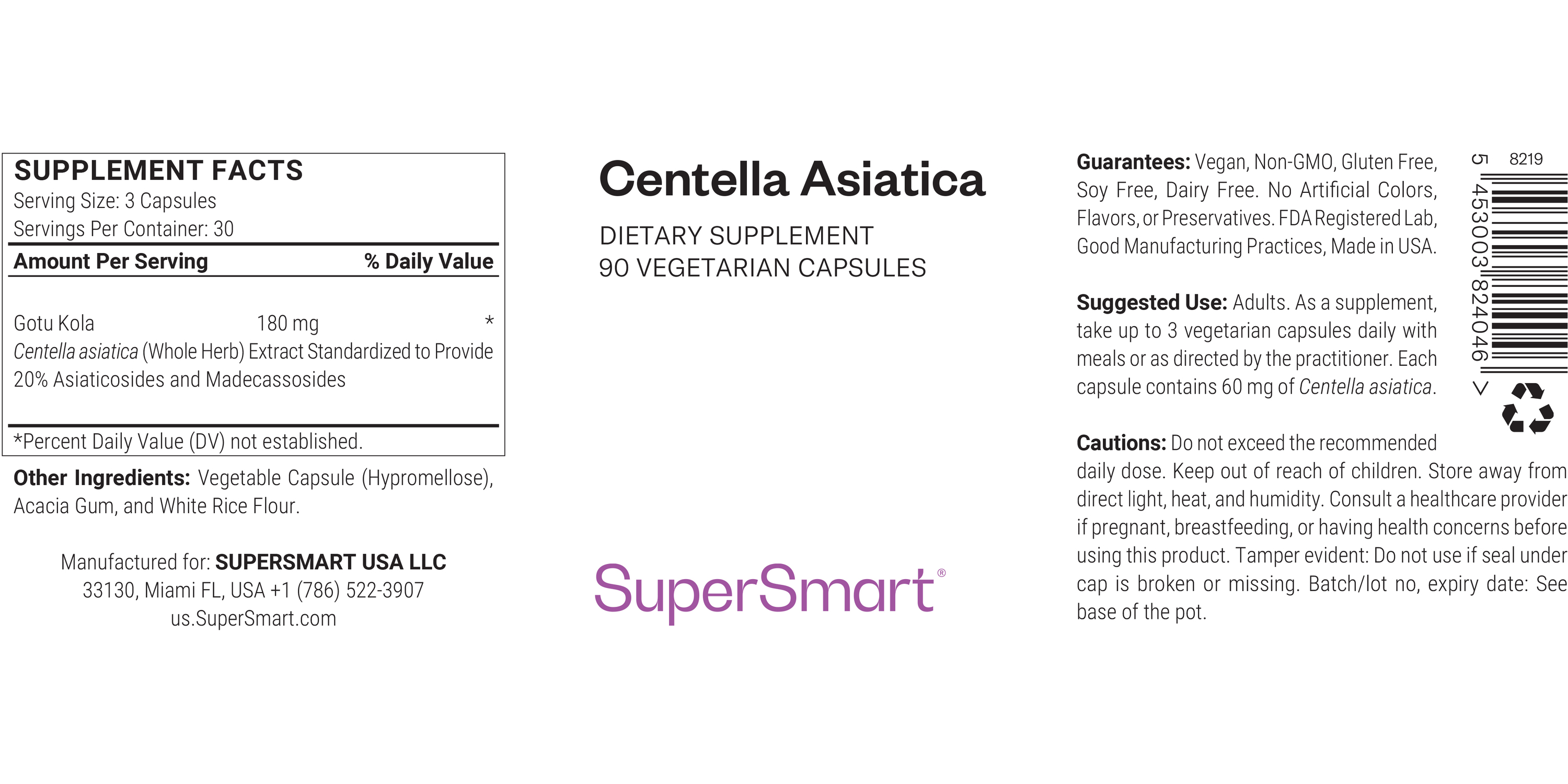 Centella Asiatica Gotu Kola Supplement