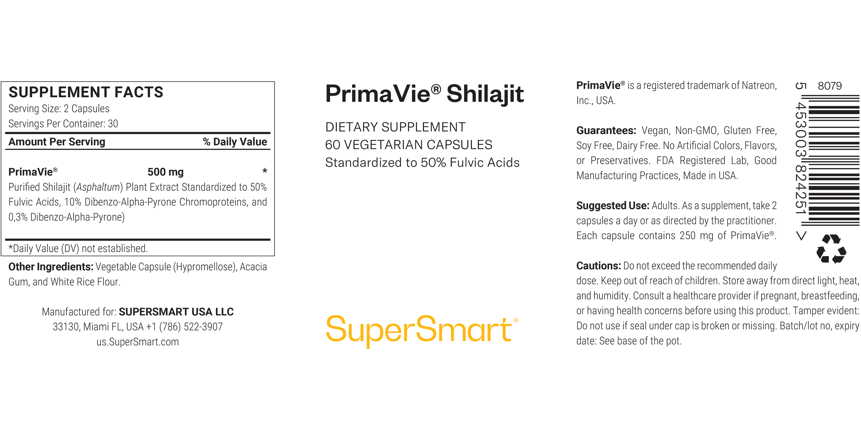 Complément alimentaire tonifiant de shilajit