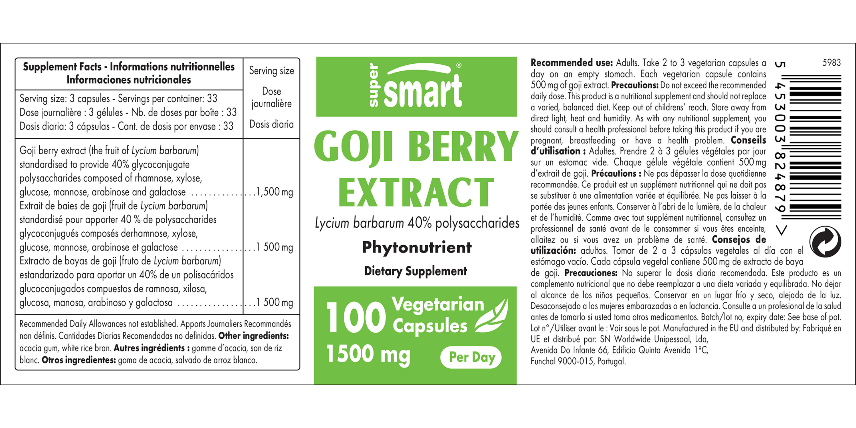 Goji Berry Extract Supplement