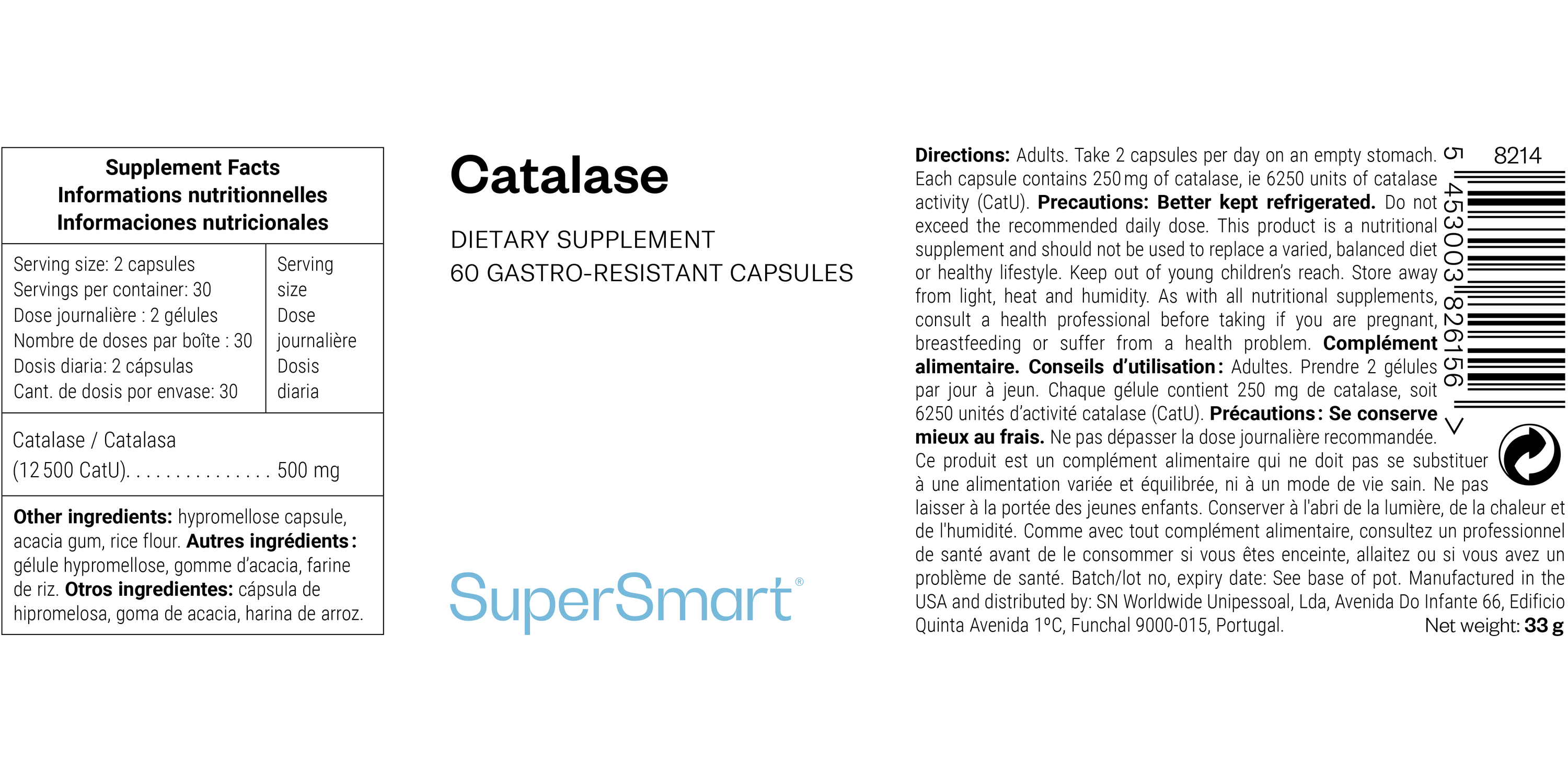 Complément Catalase 12,500