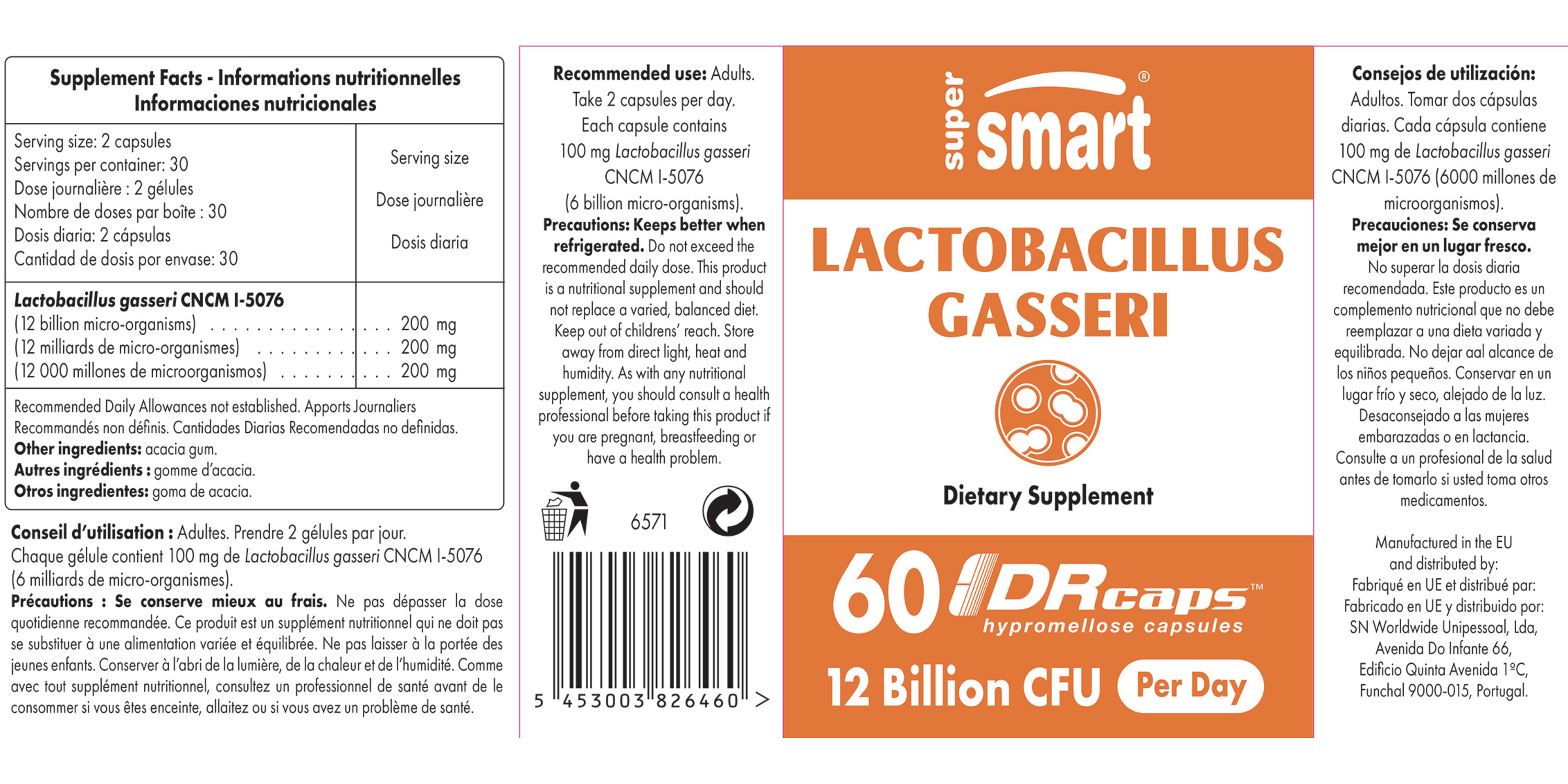 Lactobacillus Gasseri Supplément Probiotique 