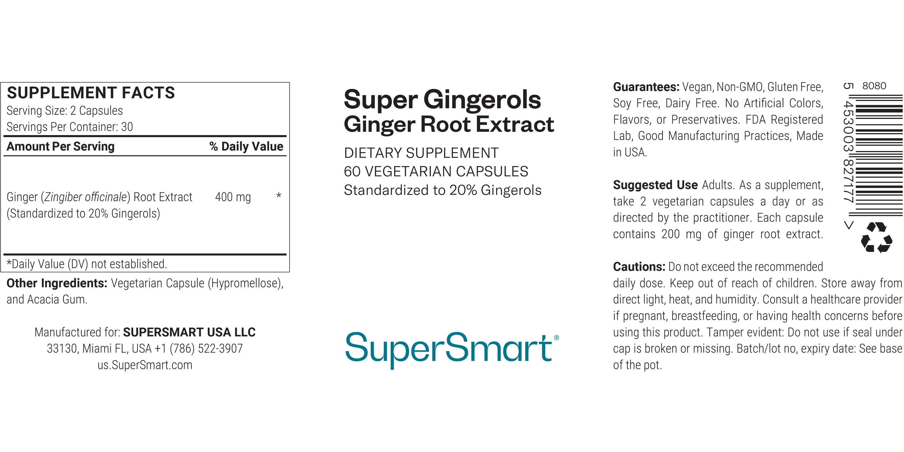 Suplemento Super Gingerols