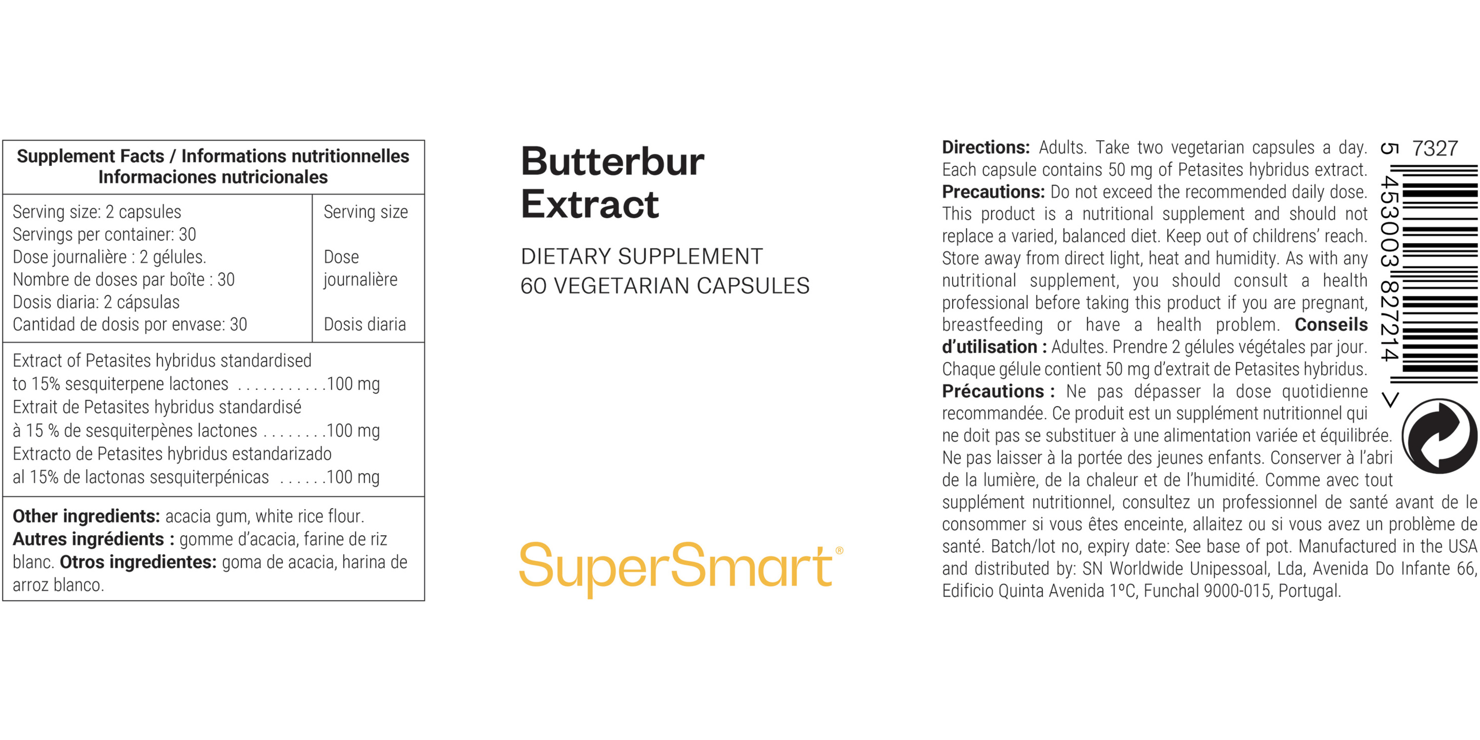 Butterbur Extract Supplement