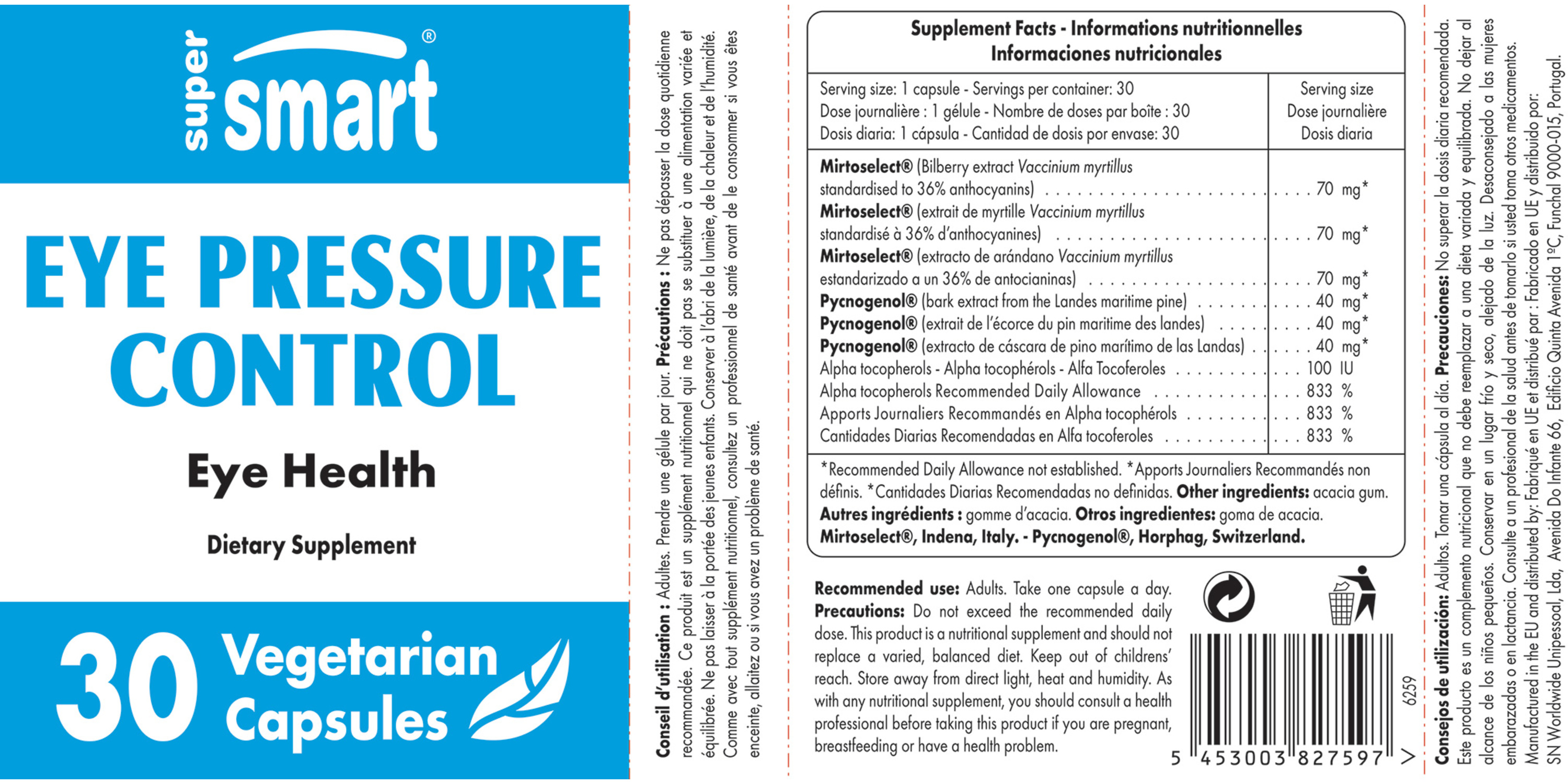 Eye Pressure Control Supplement