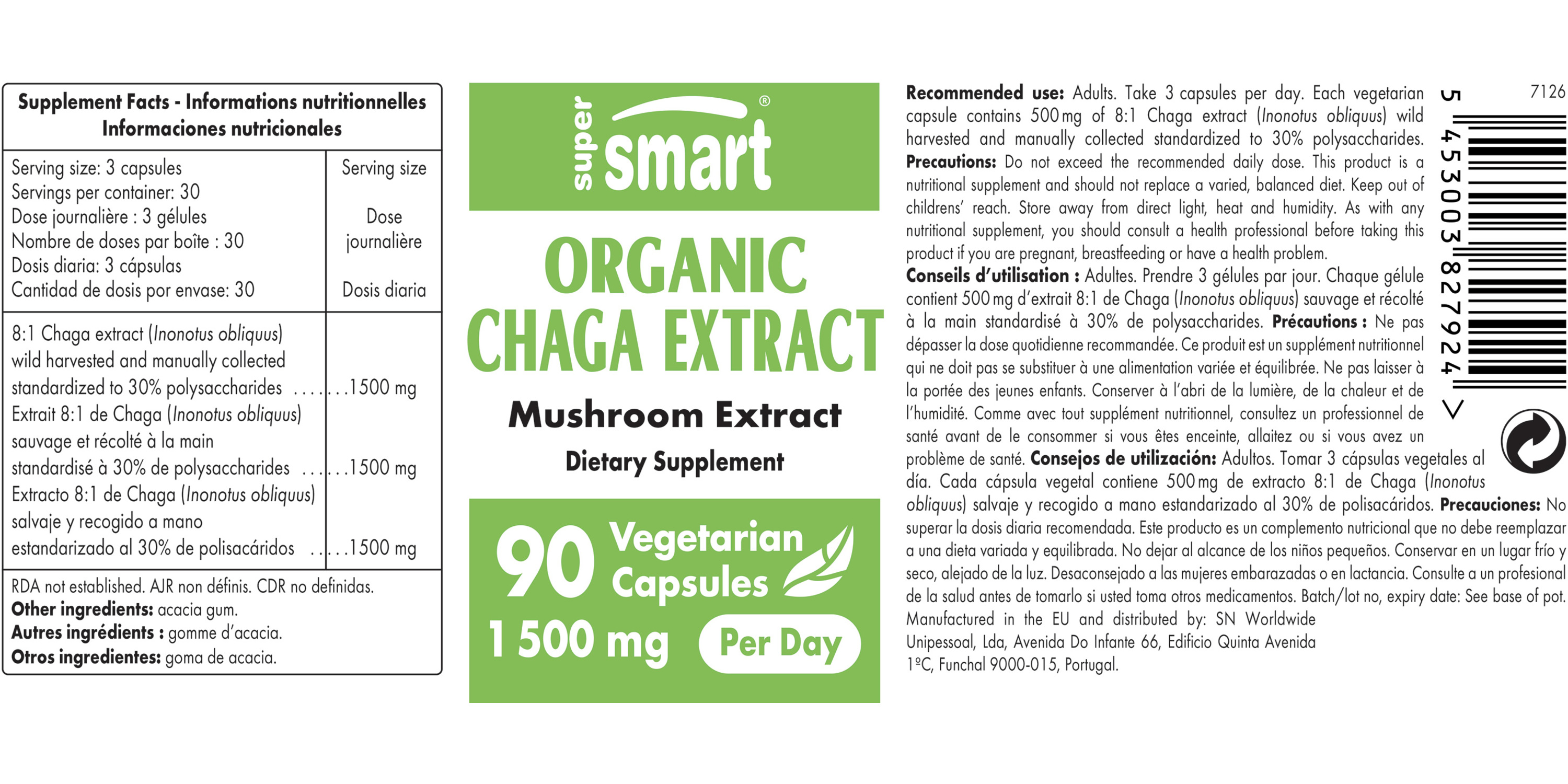 Organic Chaga Extract Supplement