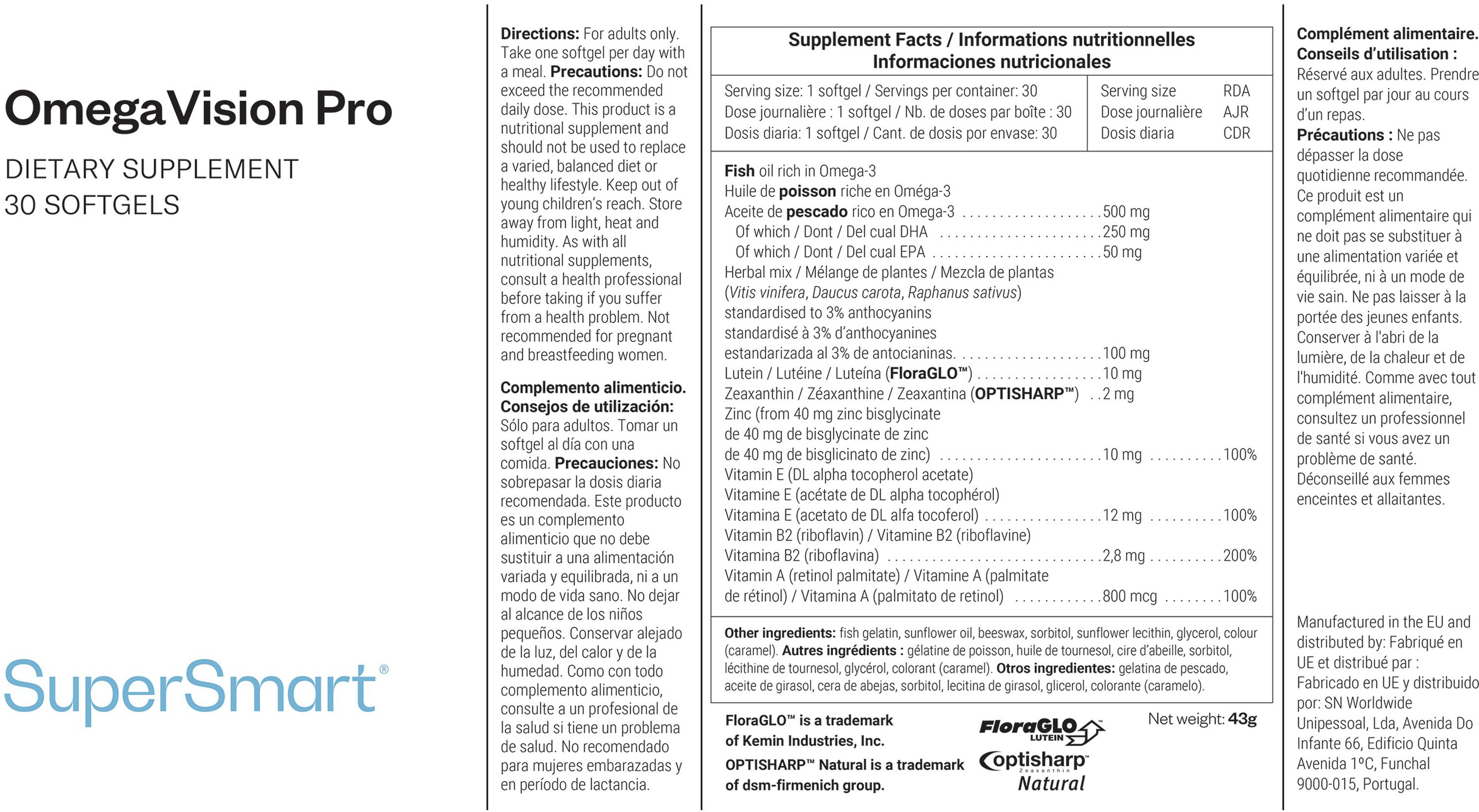 Suplemento OmegaVision Pro