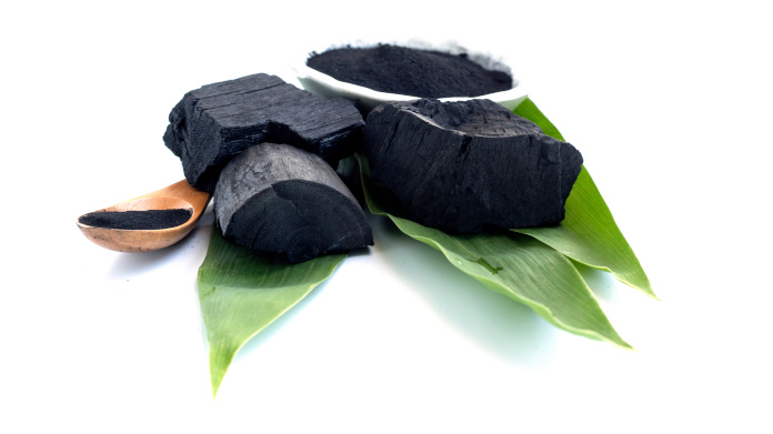 Activated charcoal for combatting gas