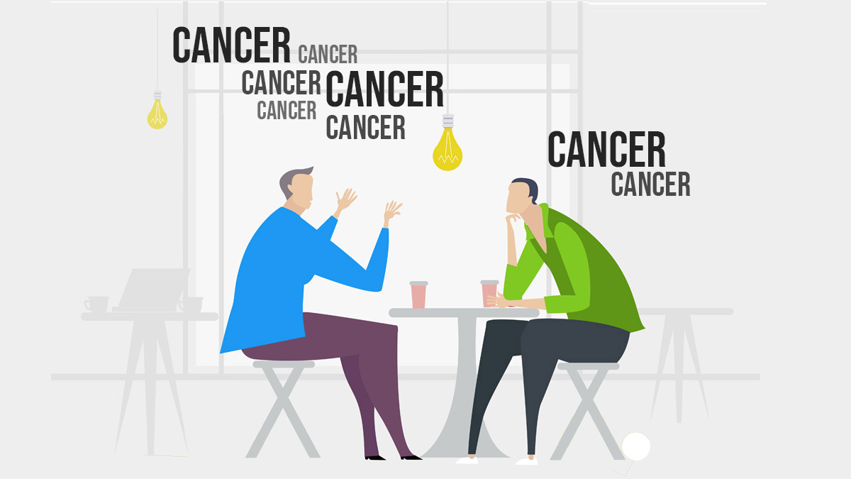 Deux personnes discutent du cancer