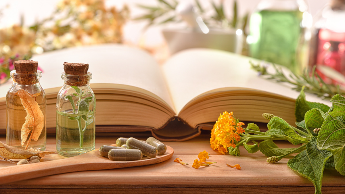 Book of spells and plants for boosting the immune system
